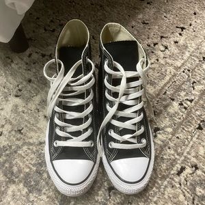 Black high top converse